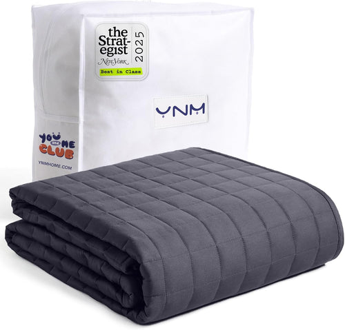 Exclusive 15Lbs Weighted Blanket, Bed Blanket for One Person of 140Lbs, Ideal for on Queen/King Bed (Dark Grey, 60"X80" 15Lbs)