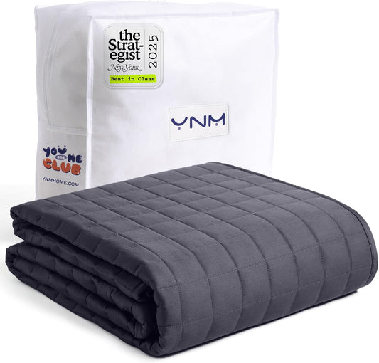 Exclusive 15Lbs Weighted Blanket, Bed Blanket for One Person of 140Lbs, Ideal for on Queen/King Bed (Dark Grey, 60"X80" 15Lbs)